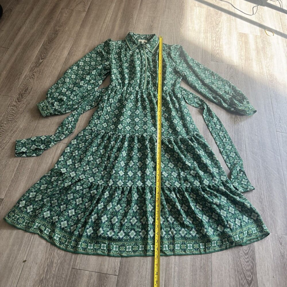 NWT Max Studio Maxi Dress Green Bohemian Farmhouse Modest Festival Sz S MSRP$148 - Picture 11 of 16